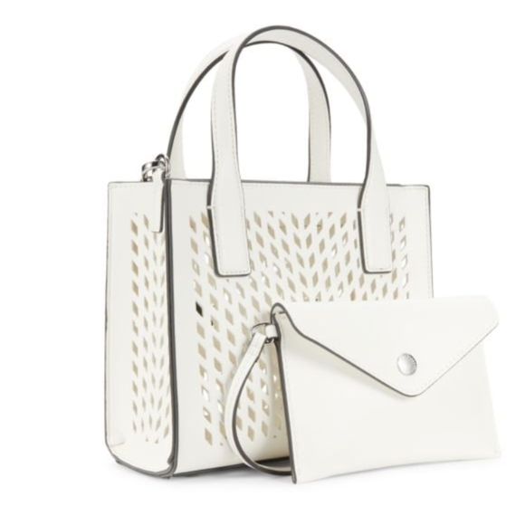 Karl Lagerfeld Nouveau Cutout Satchel Crossbody Bag + Pouch + Dust Bag Nwt ❤ - Picture 9 of 10